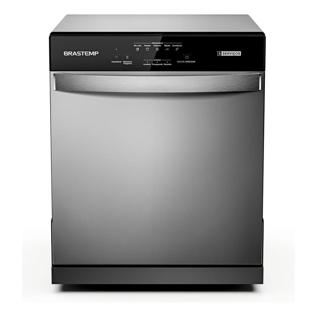 Lava Loucas 8 Servicos Compact Inox 127v - Brastemp