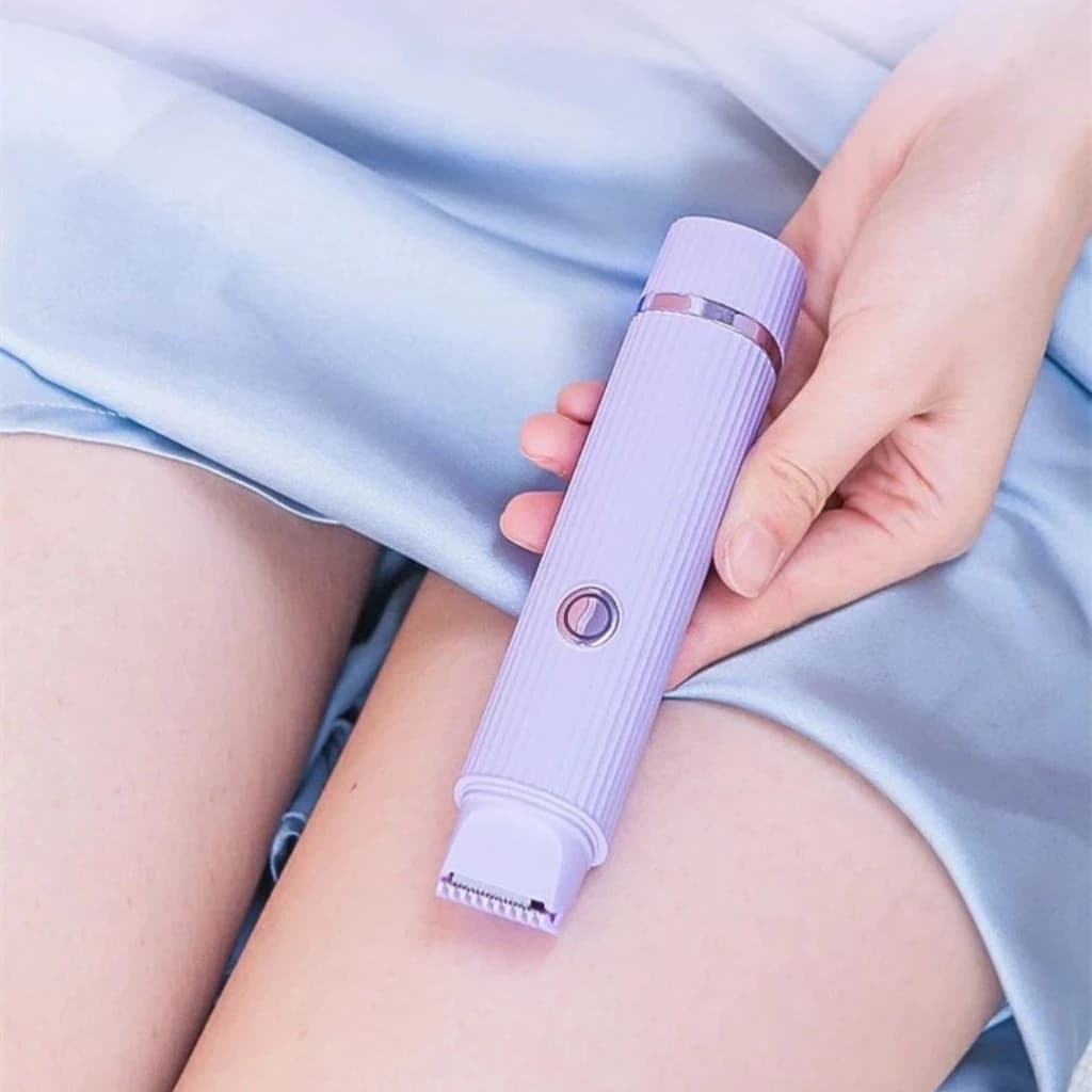 Depilador Eletrico Feminino Recarregável Removedor De Pelos Navalha Dupla