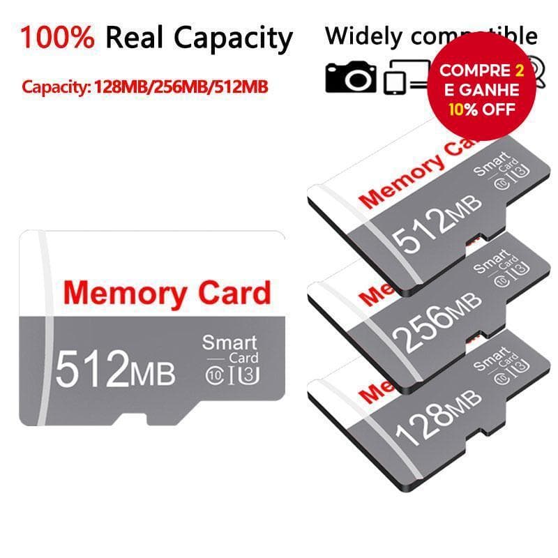 Cartão Flash Microdrive Micro SD TF 128 Mb/256/512/2 Gb/4 Para Câmeras De Vigilância De Áudio Do Carro