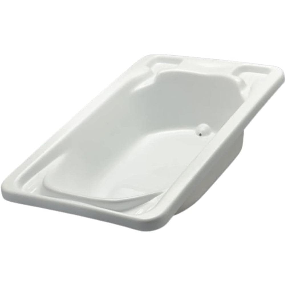 Banheira Bebê Plástica Branca Galzerano com Saboneteira e Saída de Água – Leve, Segura e Fácil de Limpar