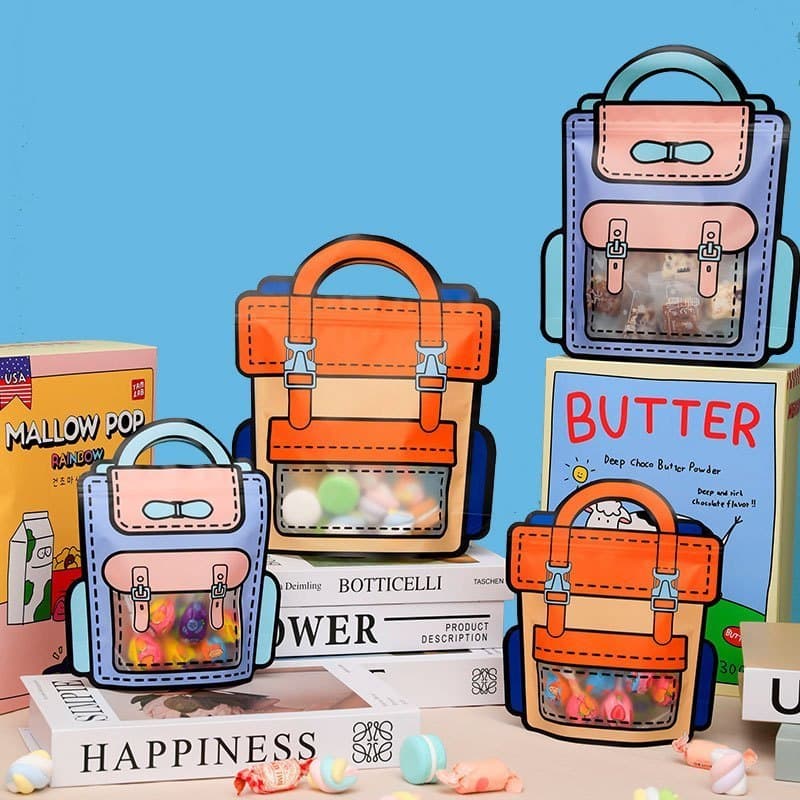 KIT10 Saco selado forma mochila cartoon portátil crianças