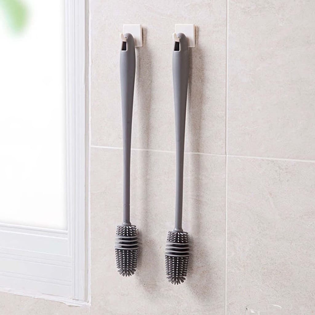 Kit 1/2/3 Escova De Lavar Garrafa Mamadeira Copo Taça Silicone