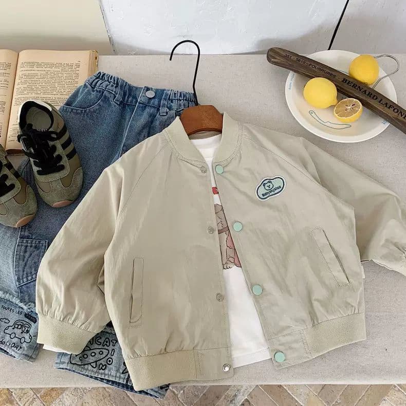 Meninos jaqueta primavera outono estilo 2025 novo estilo roupas infantis na moda bebê jaqueta Casual topo moda jaqueta i