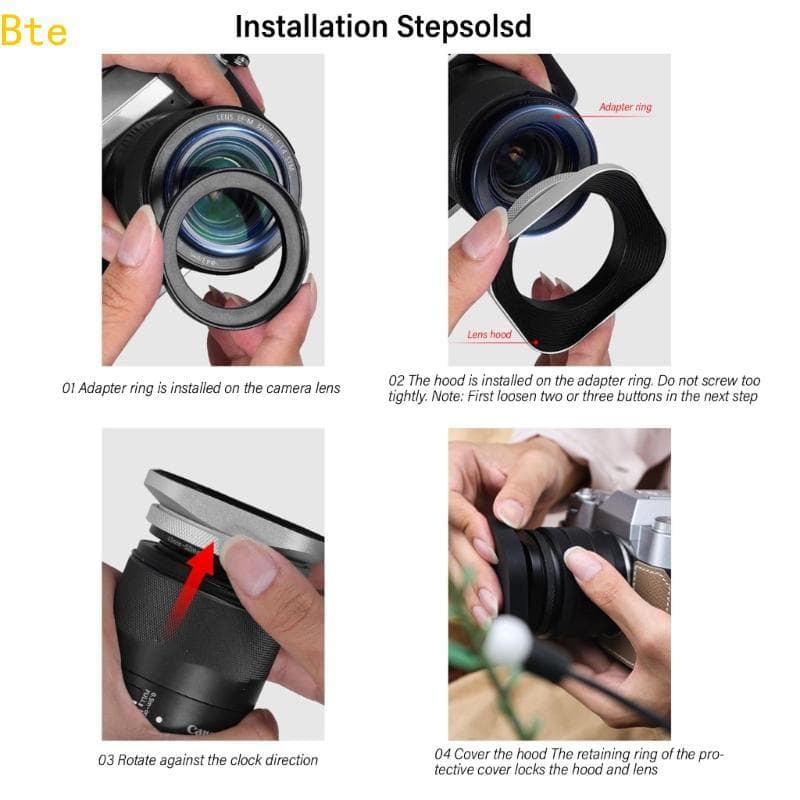 Conjunto Capa Lente Bte Para Fotografia Ar E Retrato Lentes Múltiplas 37 39 40 5 46 43 49mm Preto Prata