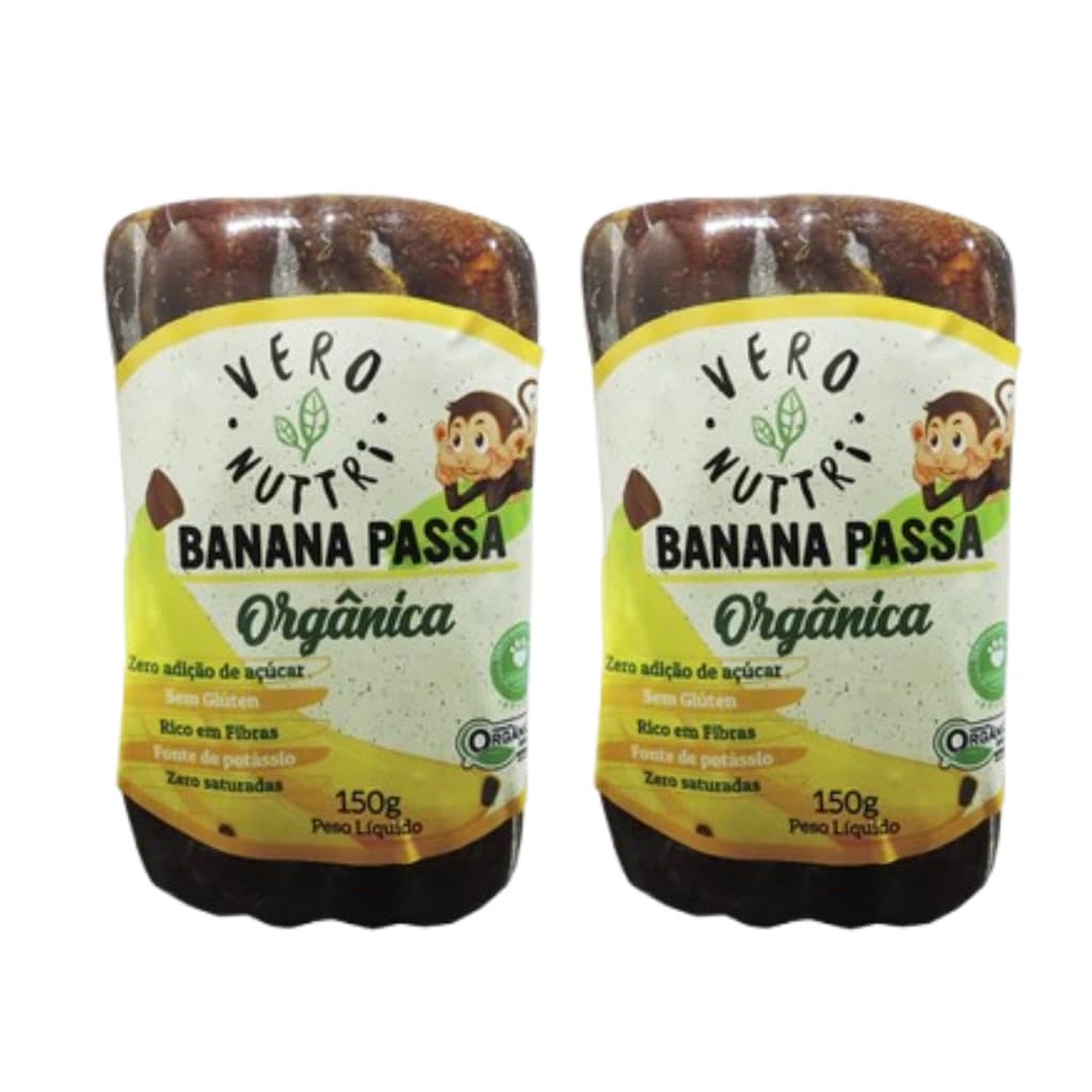 Kit 2 Banana Passa Filme Organica 300g Vero Nuttri