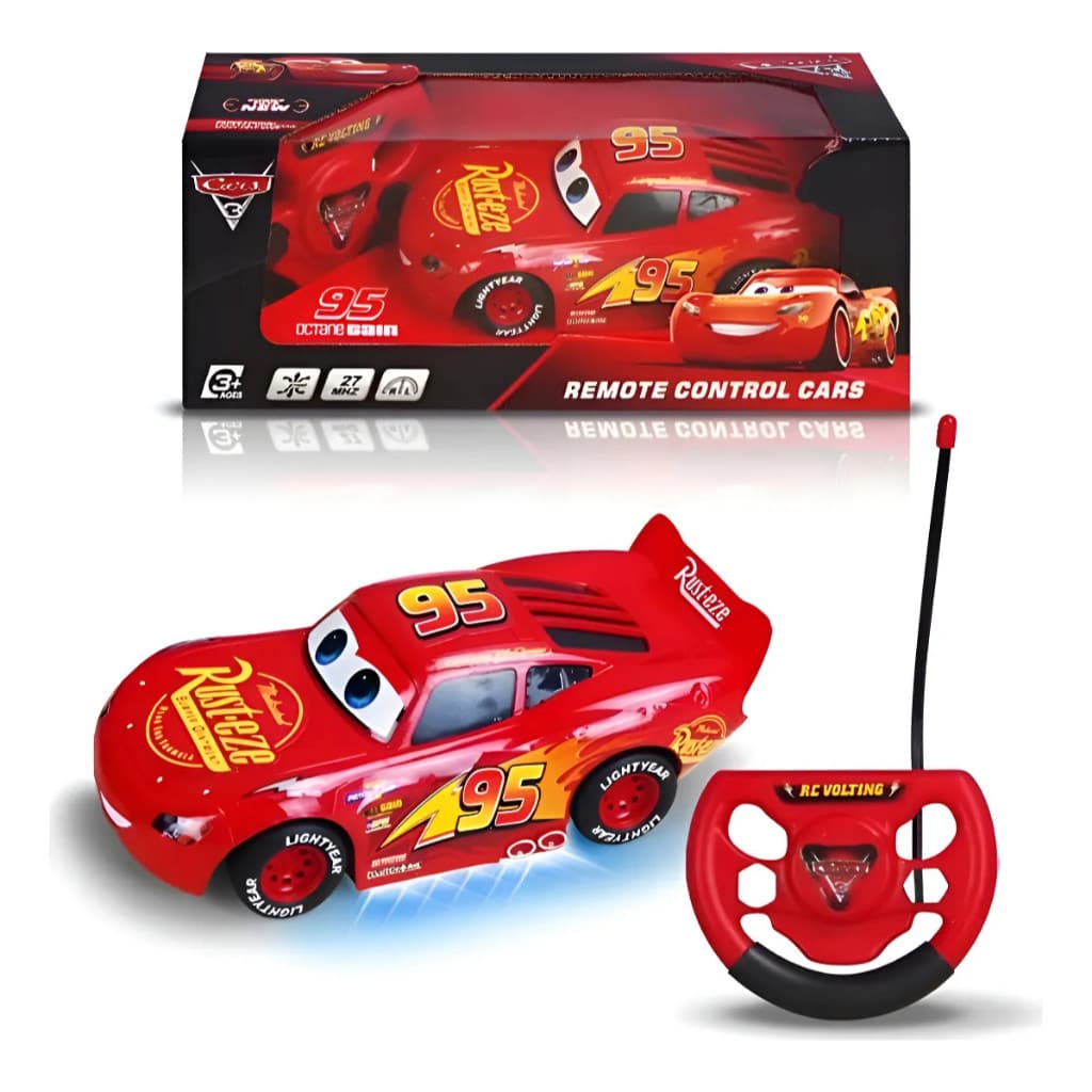 Carrinho Relâmpago McQueen Controle Remoto Recarregável USB Carros Disney Alta Velocidade