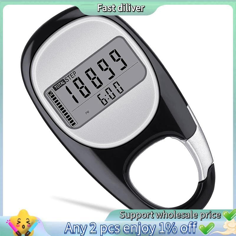 Pedômetro 3D Para Passos E Milhas , Contador Portátil Caminhar Com Distância
