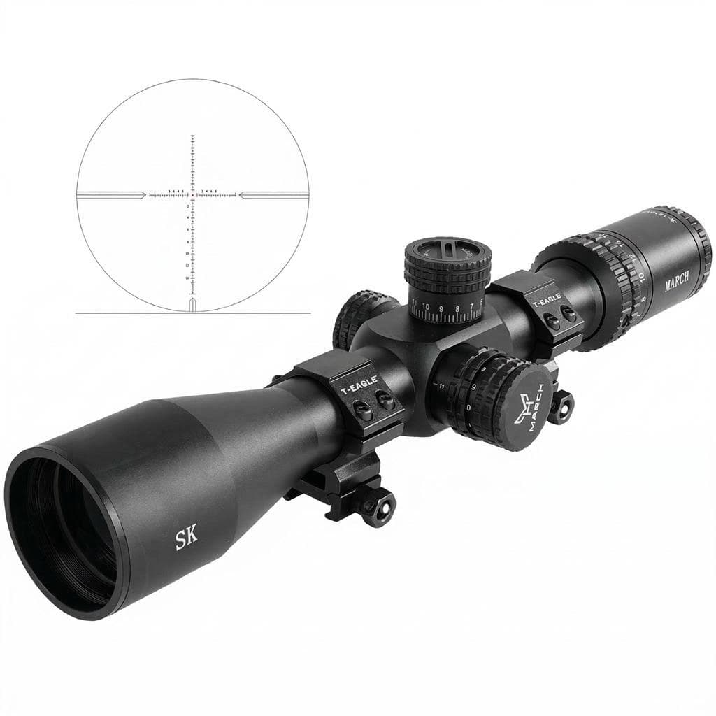 Luneta March SK 3-15x44 FFP IR Lente Multirevestida 30mm