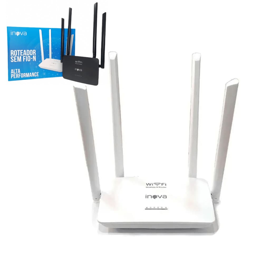 Roteador sem fio 4 antenas longo alcance
