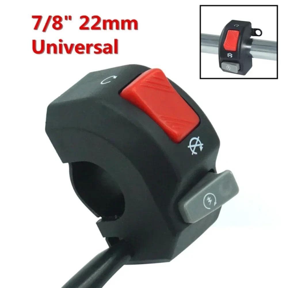 Universal 7/8 Interruptor Da Motocicleta Guiador Nevoeiro Farol Chifre Iniciar Liga/Desliga Botão 12V Para Scooters ATV 