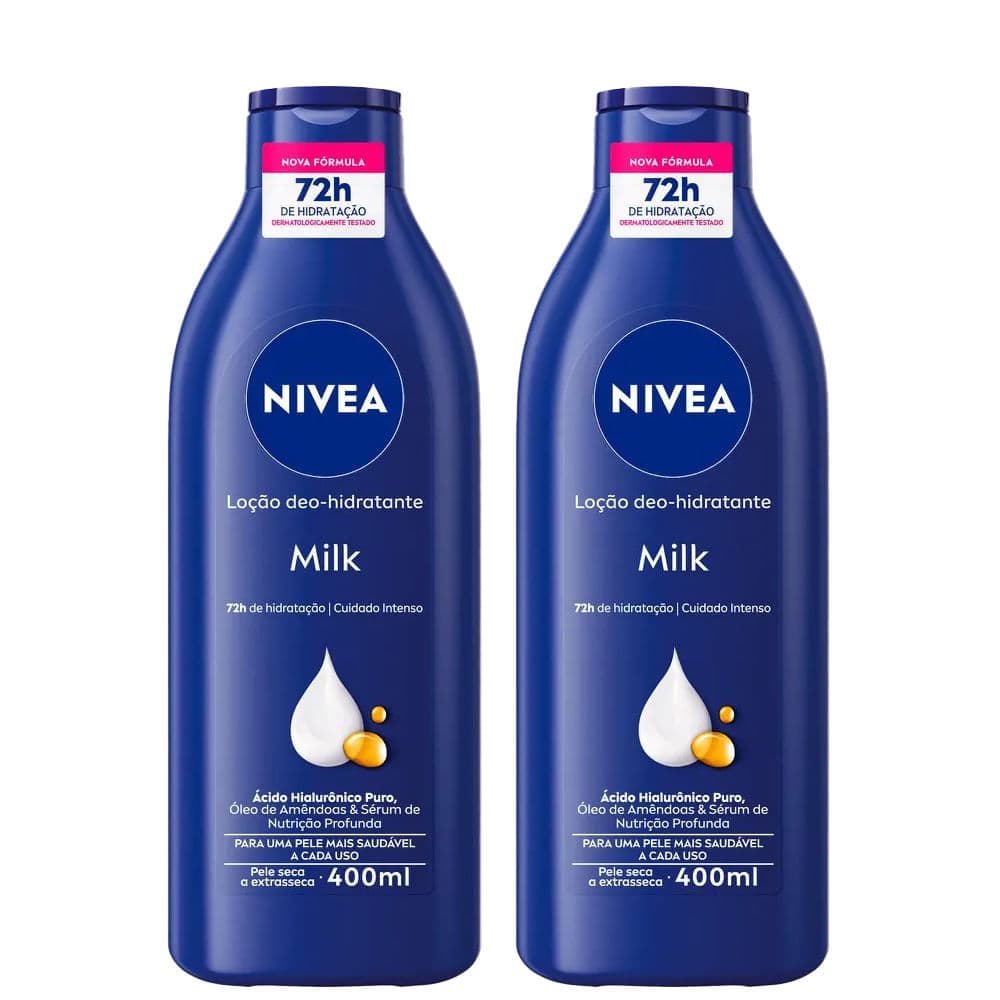 Kit Creme Hidratante Corporal Nívea Body Extra Seca 400ml - 2 Unidades