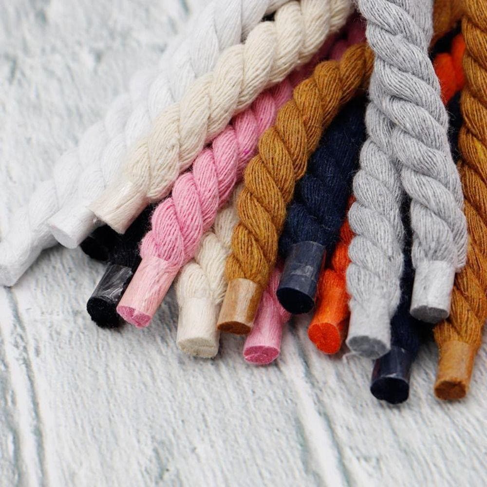 PEONYQ 2 Peças De Cadarços De Cor Sólida , Corda Grossa De Algodão De Poliéster De Alta Qualidade , 0.8 Cm E 120 De Larg