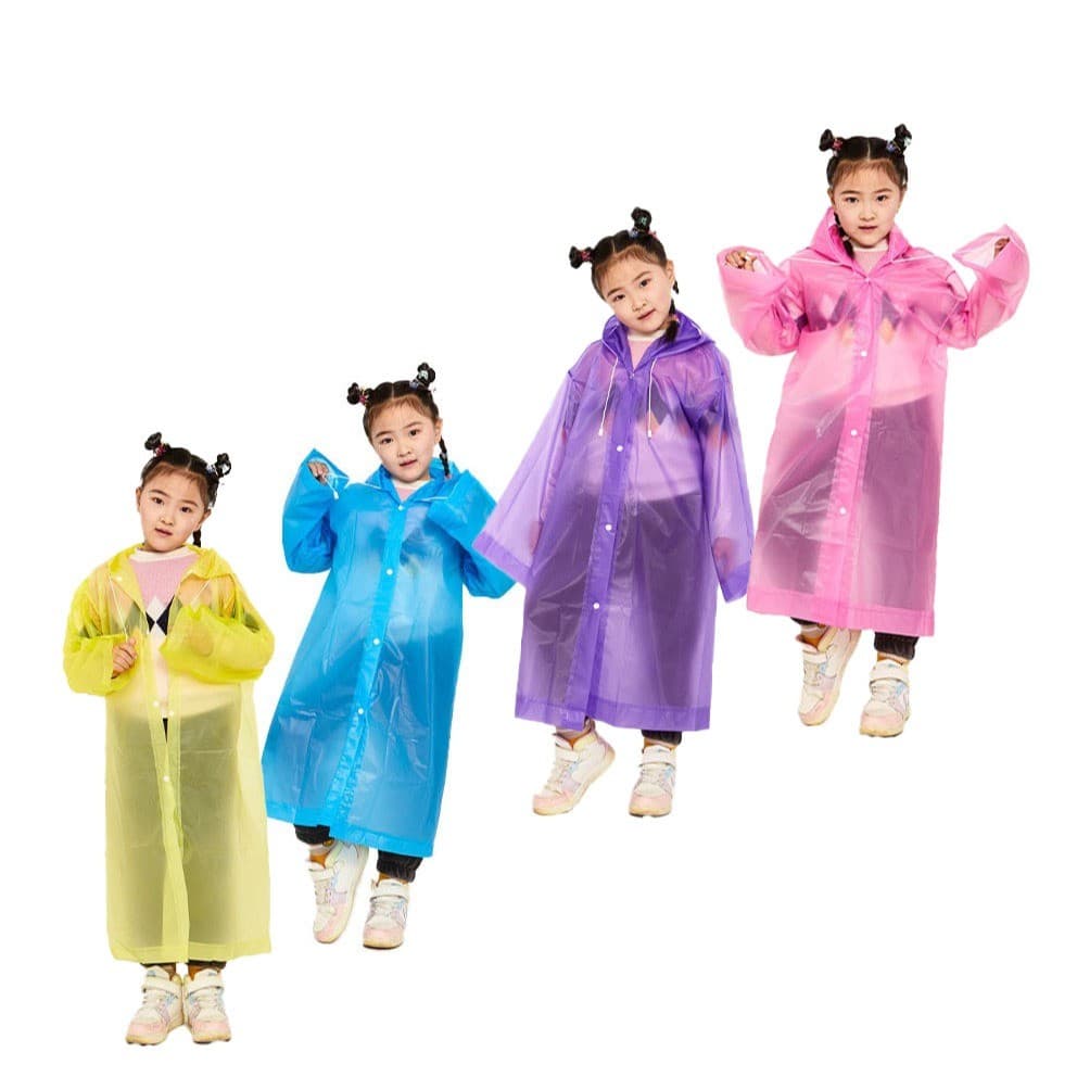 Capa Chuva grossa Capa de Chuva Infantil Reutilizável Impermeável 7 a 12 anos ENVIO IMEDIATO