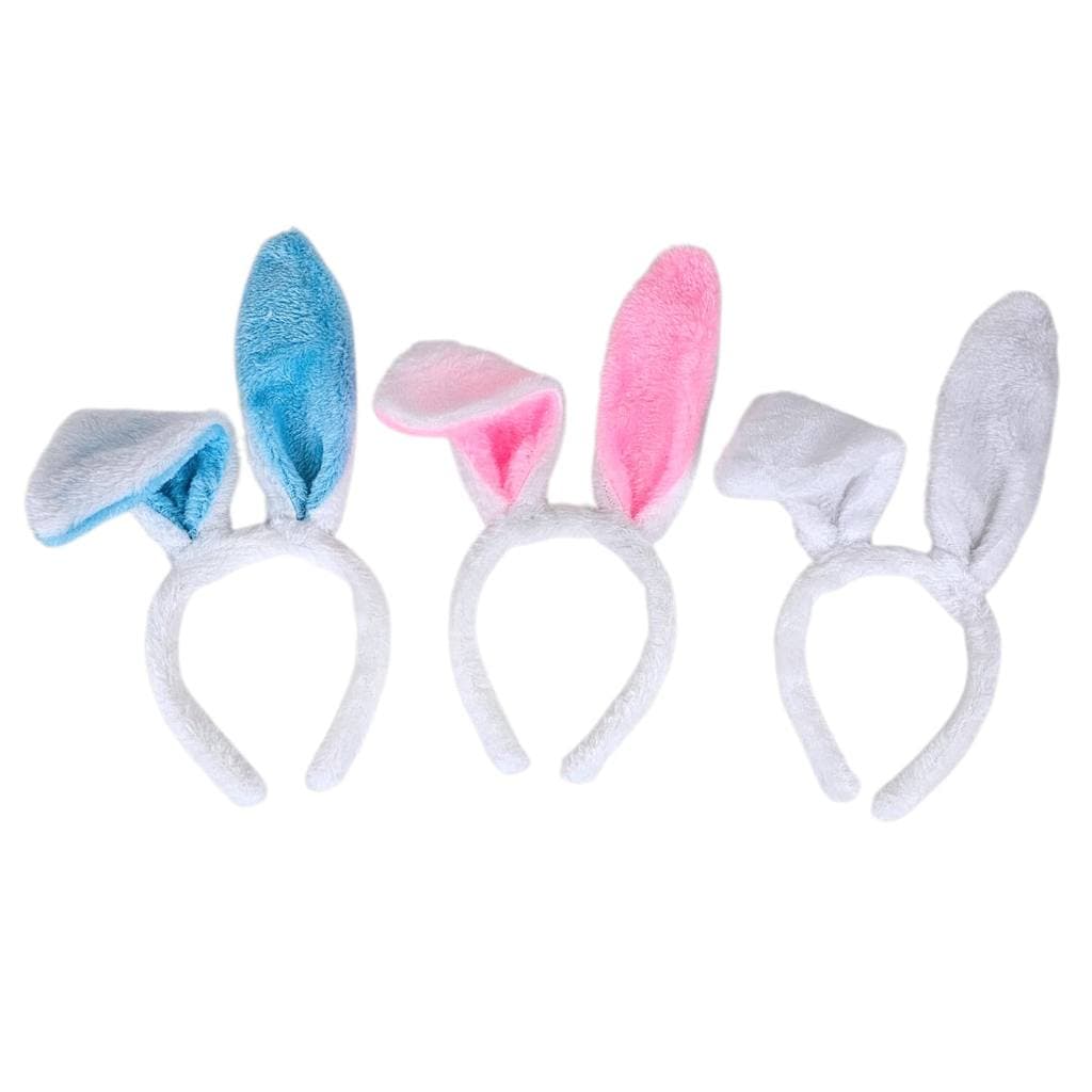 Tiara Arco Orelha de Coelho Pelúcia Páscoa Fantasia Carnaval