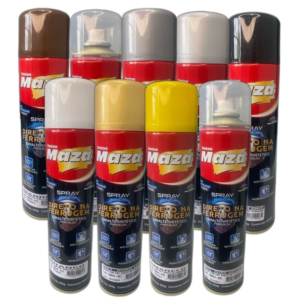 Tinta Spray Direto na Ferrugem Maza 400ML