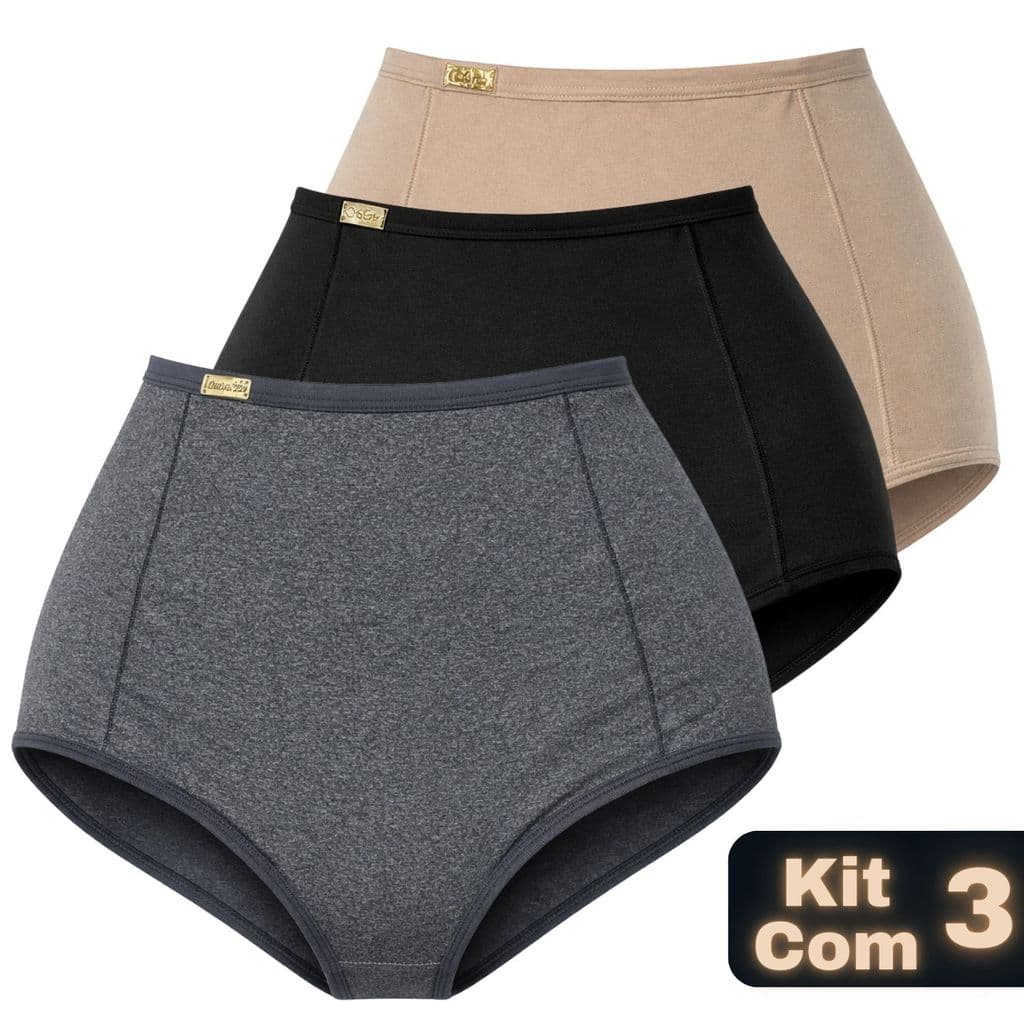 kit 3 Cintas Suplex Alta Compressão Feminina Modeladora Confortável e Discreta