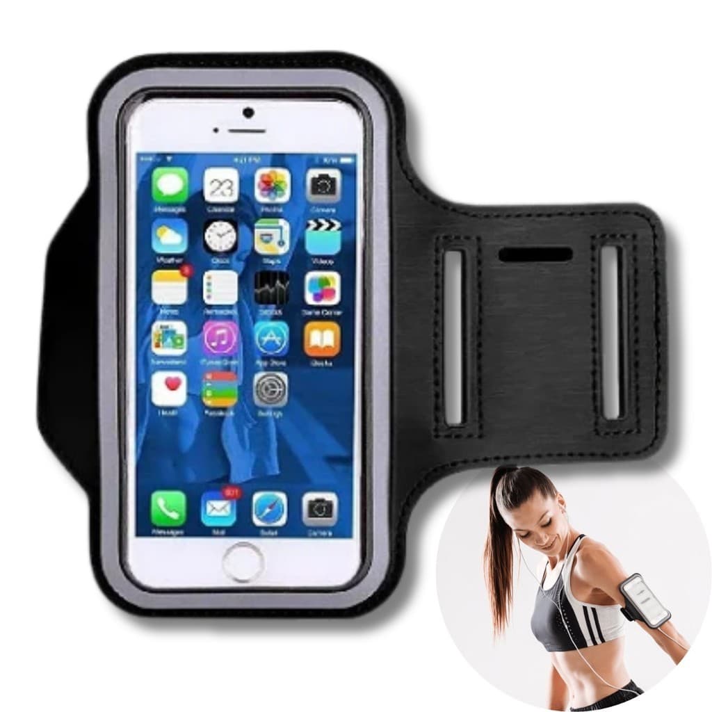 Braçadeira Armband Suporte Porta Celular Braço Corrida Academia Fit 5,5 pol