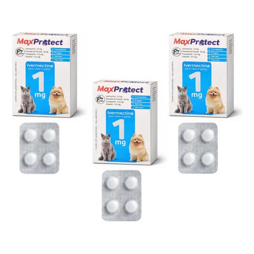 Kit 3 Ivermectina 1mg Antipulgas Carrapatos P/ Cães E Gatos