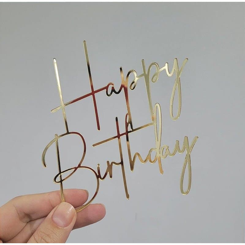 Aplique Para Bolo - Happy Birthday (Modelo 01)