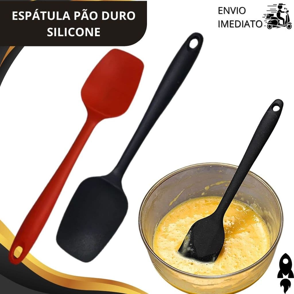 Kit 3/2/1 Espátula de Silicone Pão Duro Premium utensílio ideal para cozinha e confeitaria Pascoa