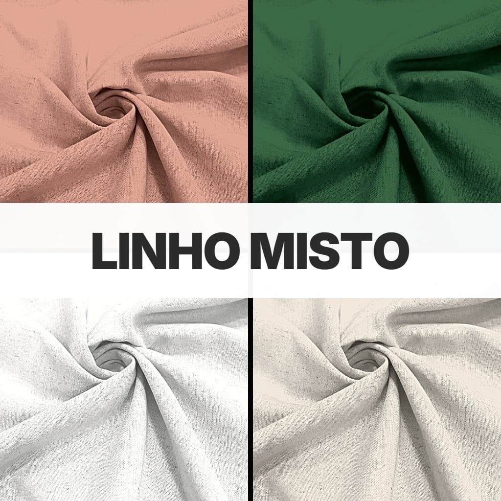 Tecido Linho Misto RAZAI Premium | 30% Linho - 70% Viscose | Respirável e com textura