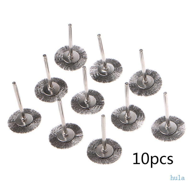 10 PCS Profissional Fio Aço Inoxidável Escova Forma T Ferramenta Rotativa Para Acessórios Polimento