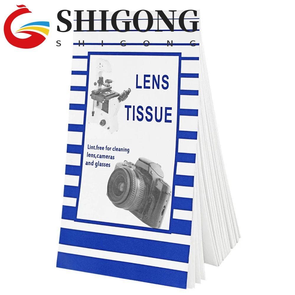 SHIGONG Acessórios De Papel Para Limpeza De Lentes , 50 Folhas Tela , Tecido Branco De Filtro De Câmera Sem Poeira