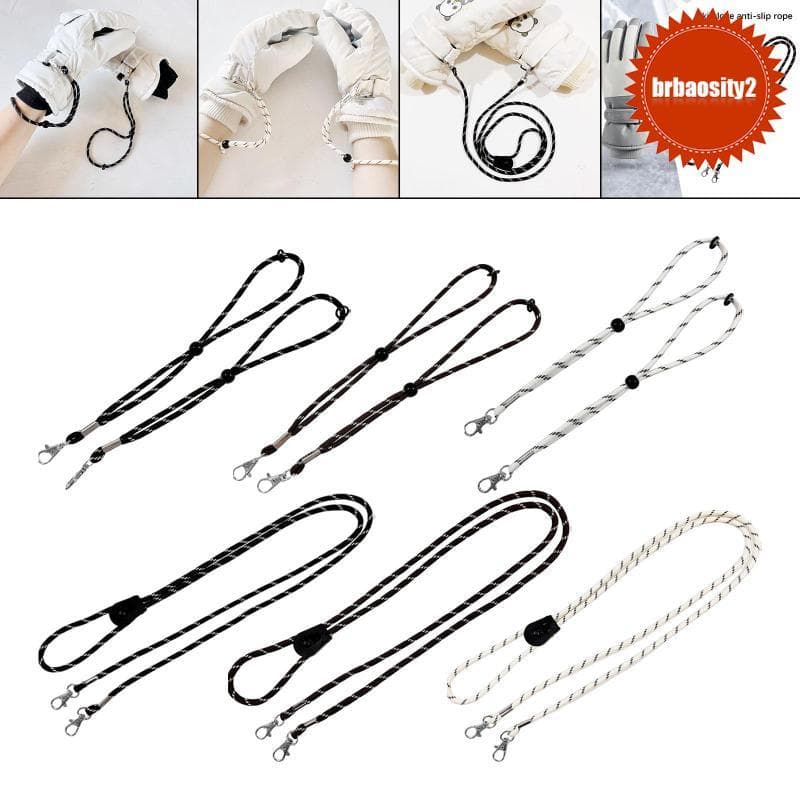 [Brbaosity2] 2 Tiras De Fixação Para Luvas De Esqui , Porta-, Portáteis Inverno De Snowboard , Clipes De