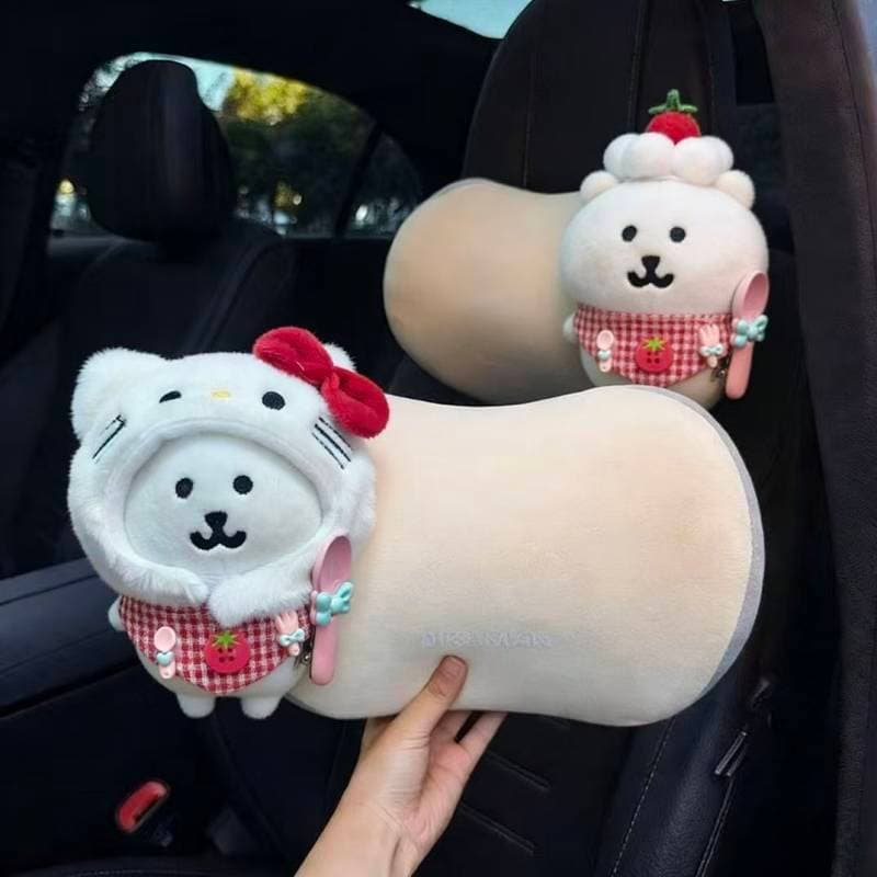 2026 New Car Headrest Car Seat Waist Cushion Car Pillow Neck Pillow Car Cute Creative Memory Foam WESK