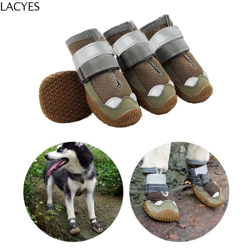 LACYES 4 Unidades/Conjunto Sapatos Antiderrapantes Para Cães , Protetor Ajustável E Respirável Resistente Ao Desgaste