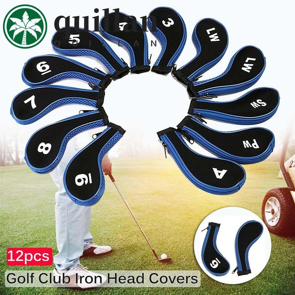 QUILLAN Capa Para Cabeça De Golfe Com Zíper Conjunto De Capas De Ferro Equipamento De Treinamento Acessórios Taco Design