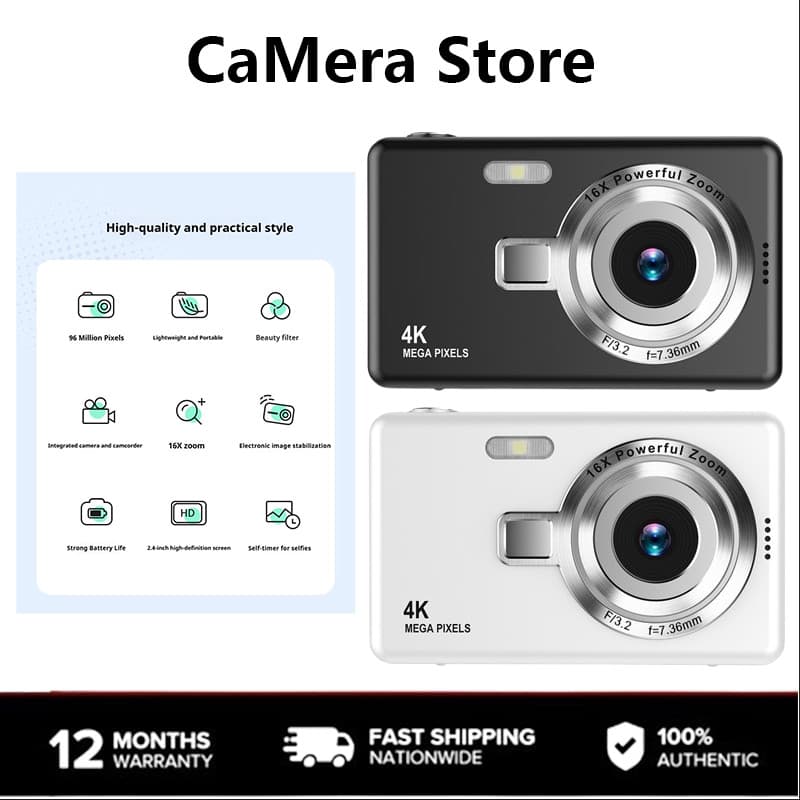 Camera Store Q12 Câmera Digital De Alta Definição Nível De Entrada De Estudante Casa Mini Dupla Portátil CCD