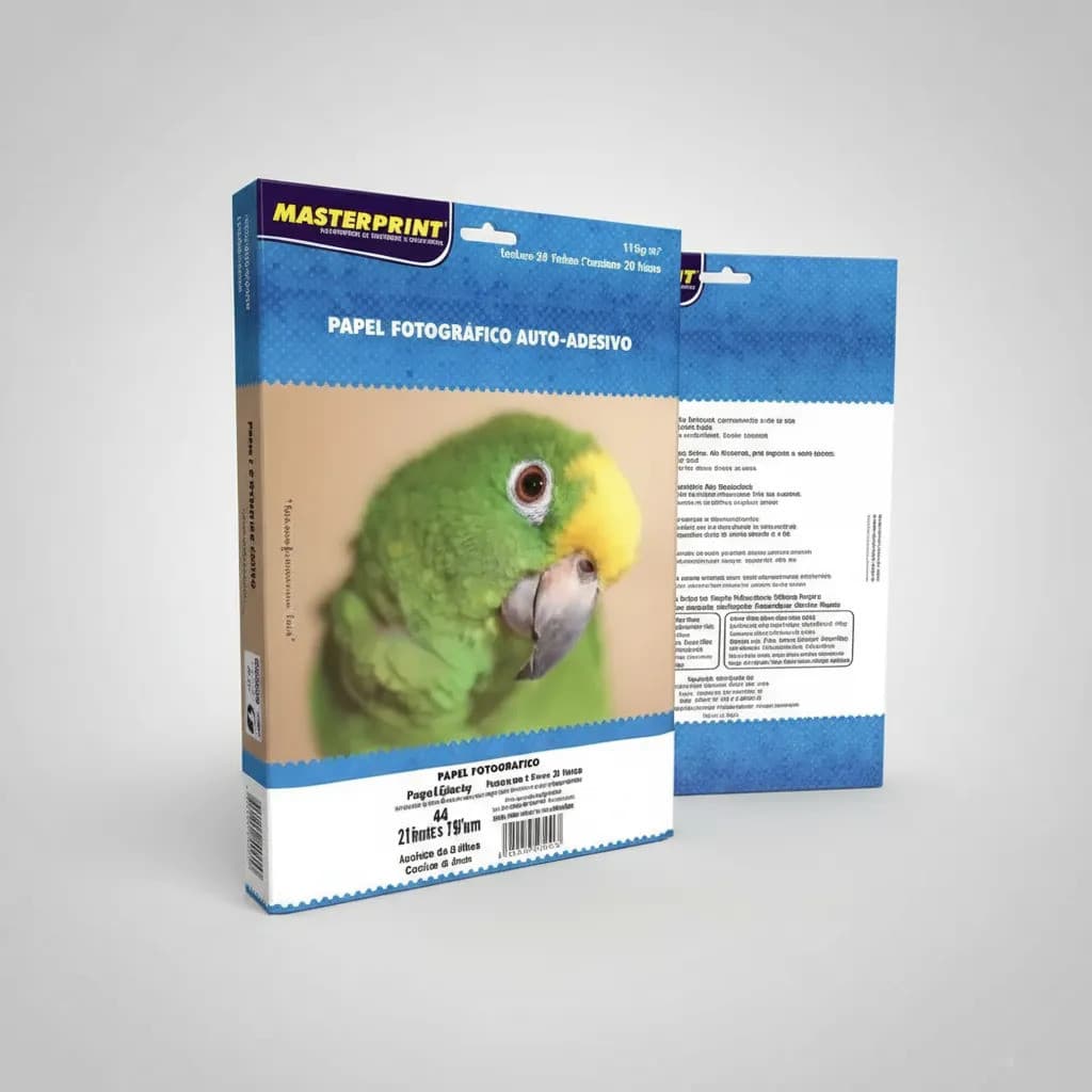 Papel Foto Adesivo Glossy A4 115g 20 Folhas À Prova Dágua