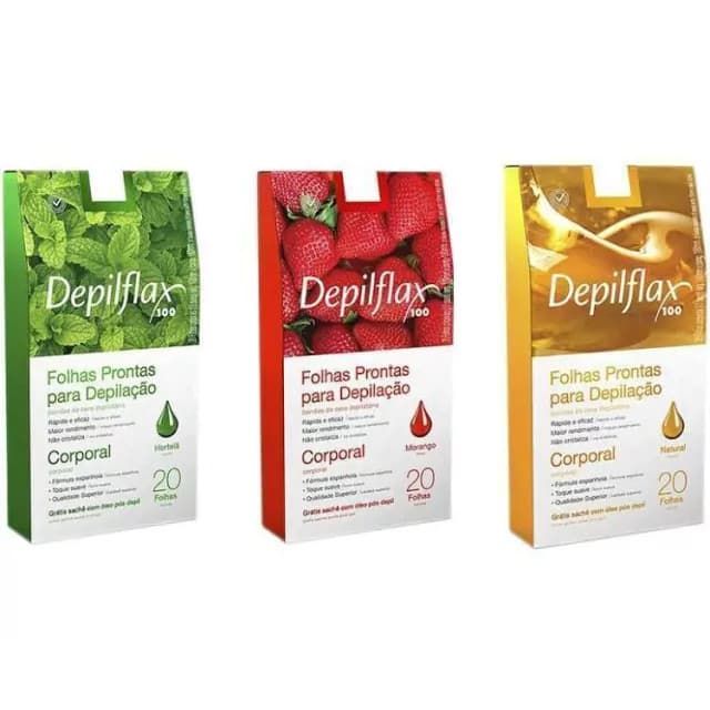 FOLHAS PRONTAS PARA DEPILAÇÃO CORPORAL DEPILFLAX