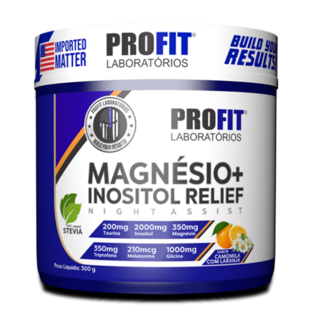 Magnésio Inositol Relief 300g Profit Com Melatonina Triptofano e Taurina