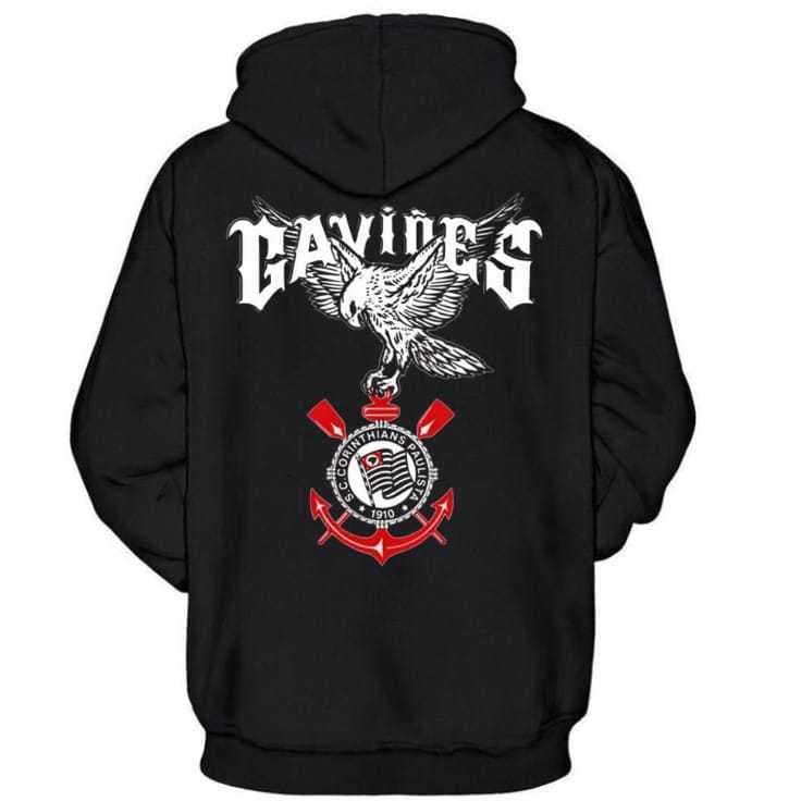 BLUSA DE FRIU MASCULINA GAVIOES TIMES BRASILEIROS MOLETON CANGURU BOLSO E CAPUZ COM ENVIO IMEDIATO