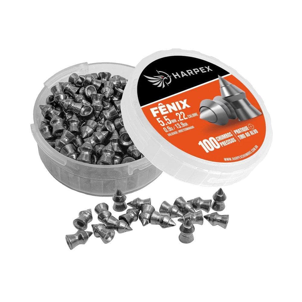 Chumbinho Harpex Fênix Precisão 5.5mm (.22) 100 pcs/pot