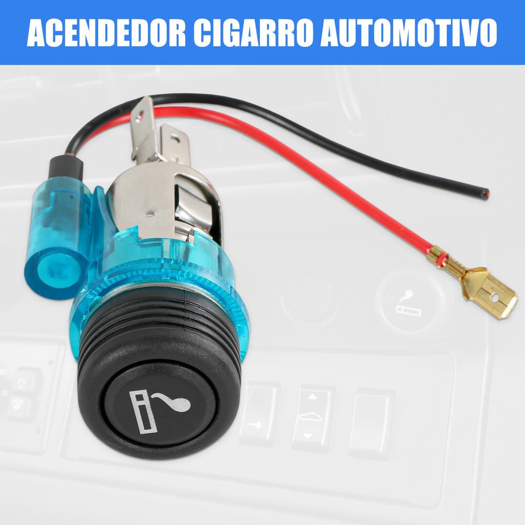 Acendedor 12v Veicular Tomada Acendedor de Carro Automotivo