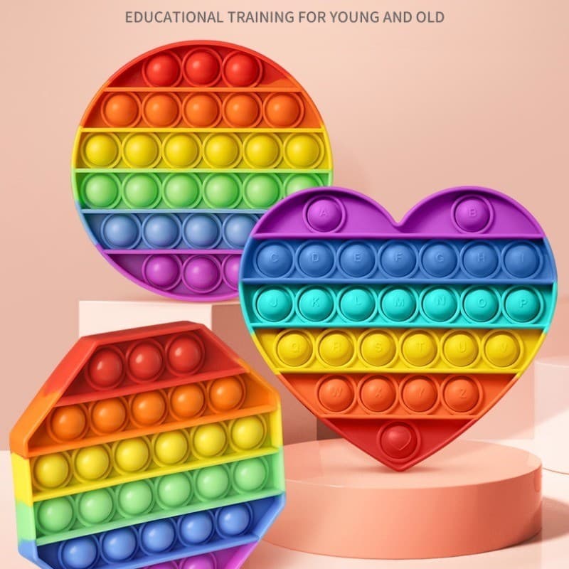 Bolha De Silicone Sensorial Pop it Fidget Brinquedo Ansiedade Alívio Espremer Autismo Tdah Do Estresse Crianças Adultos
