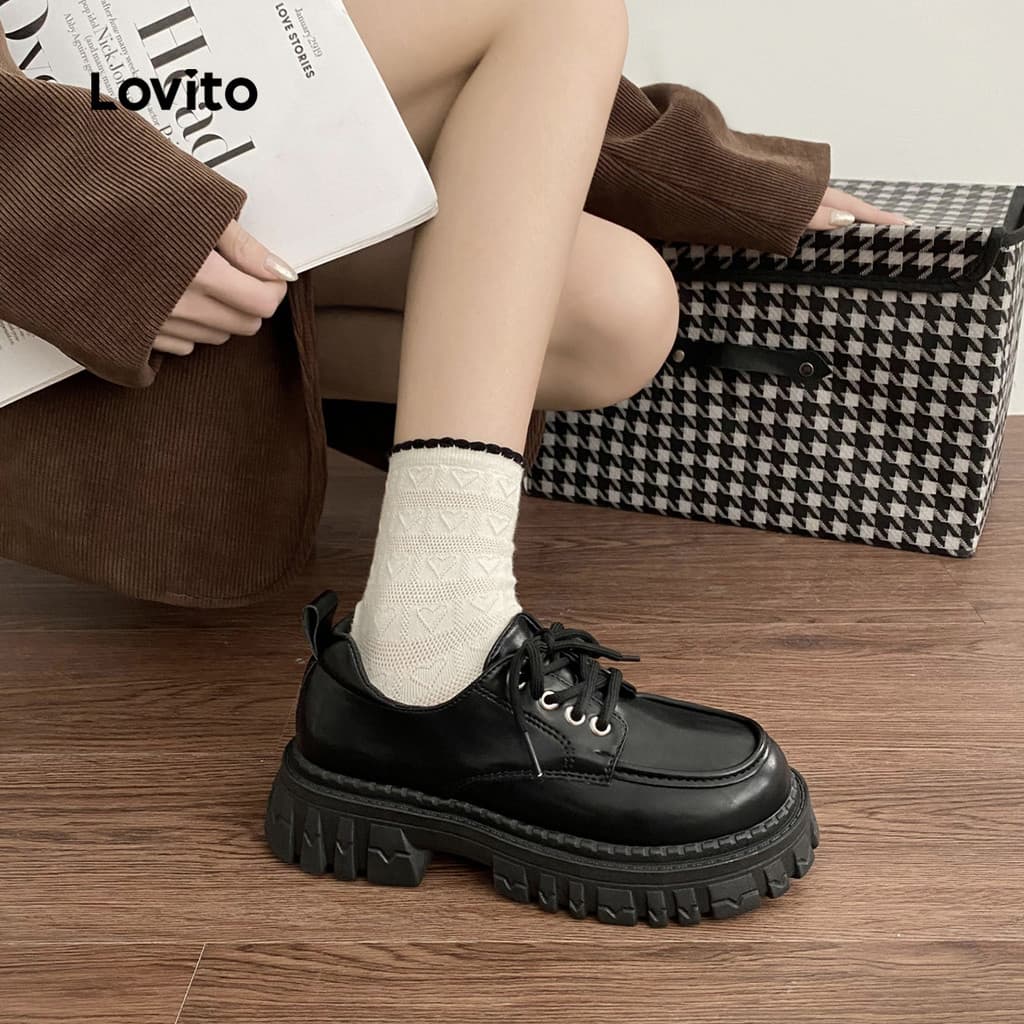 Lovito Sapatos de Barco para Mulheres em Estilo Casual e novo LFA103130