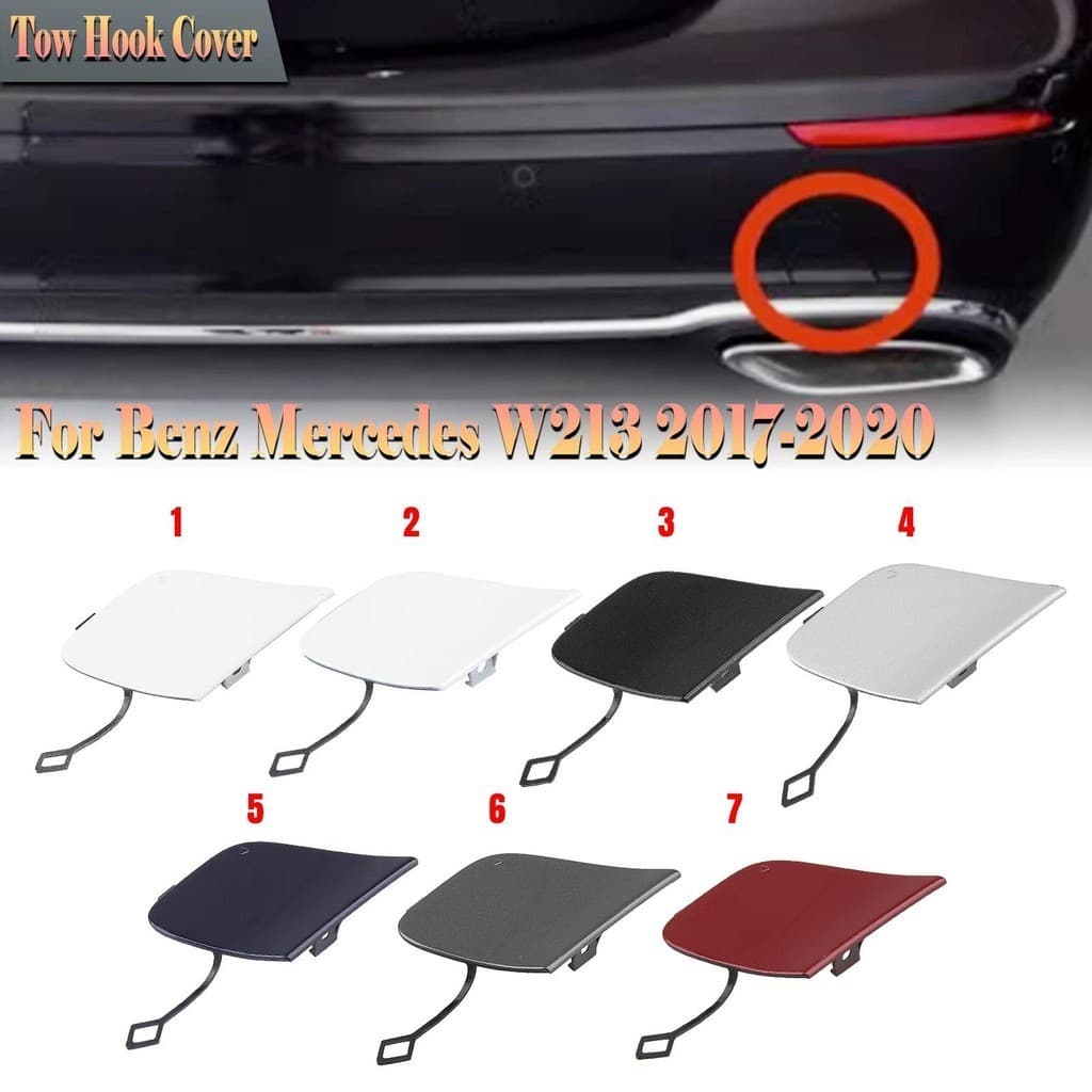 Para Mercedes Benz Classe E W213 S213 2017-2020 Sedan Wagon Luxo Amortecedor Traseiro Gancho De Reboque Capa Acesso Bura