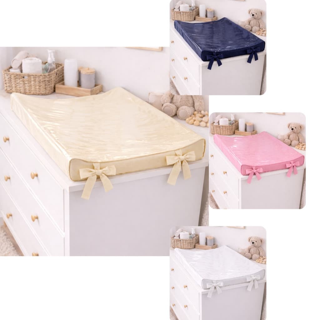 Trocador Fralda Para Bebe Luxo Anatômico Cômoda Plastificado Capa Removível Cores lisa Oferta Especial