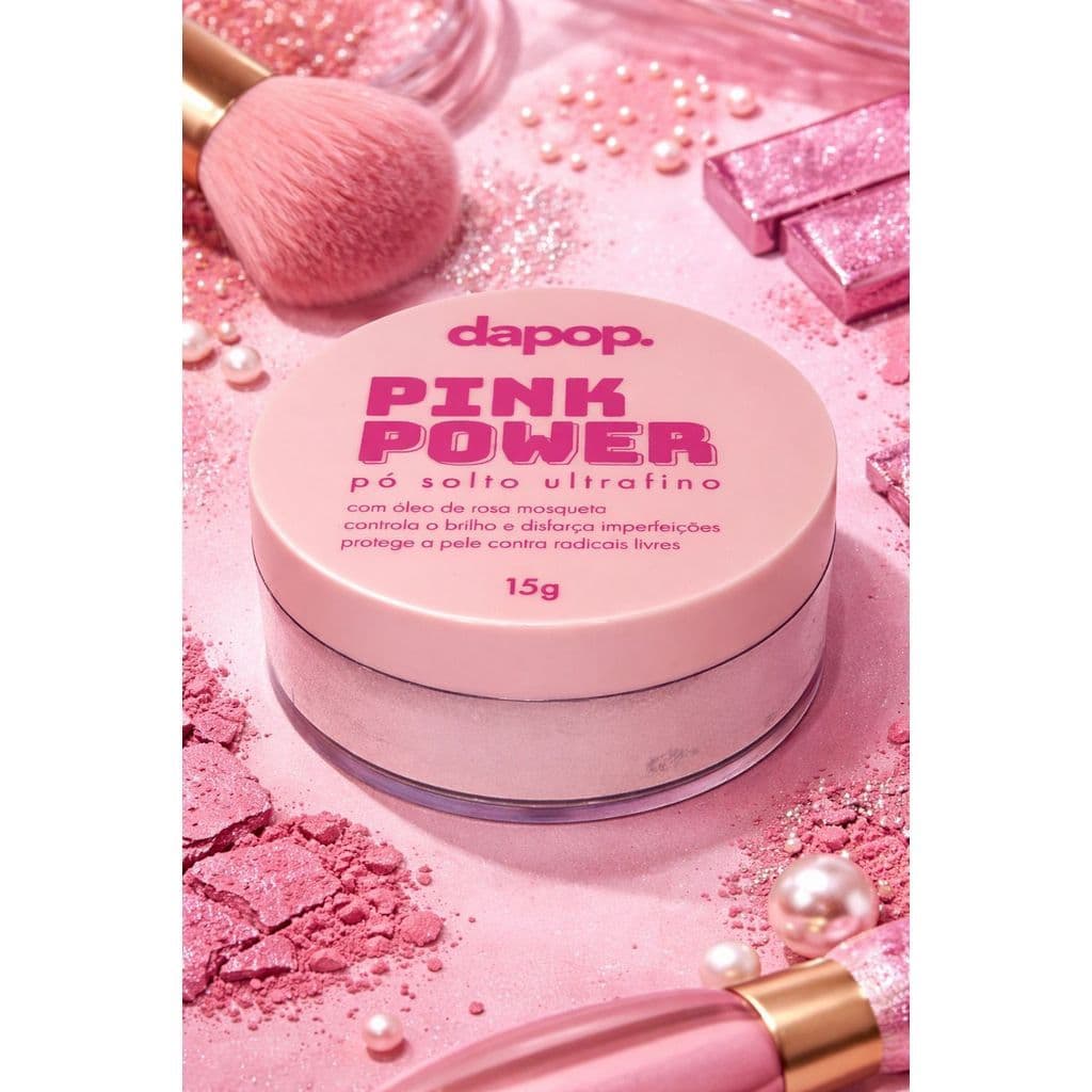 Pó Solto Ultrafino Pink Power Dapop.