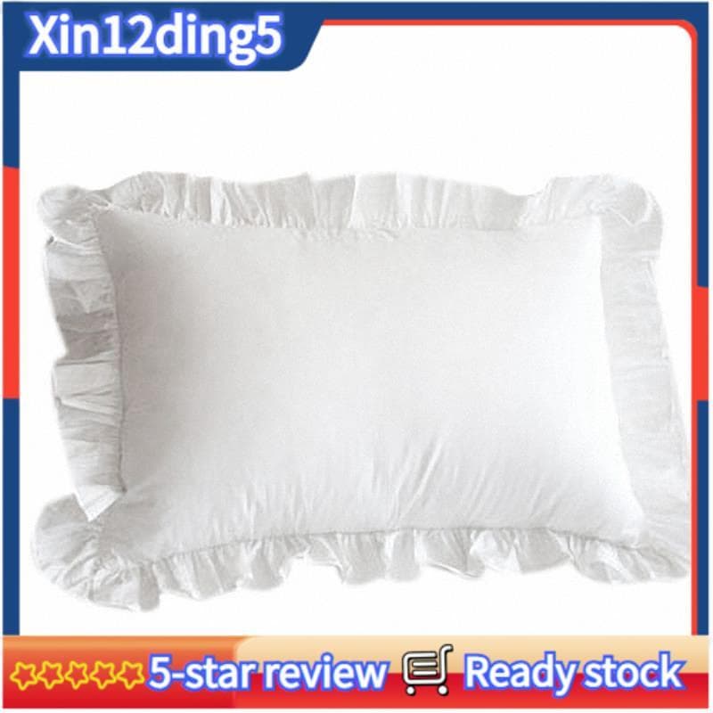 Fronha 100 % Algodão Com Babados E , Capa De Almofada Branca