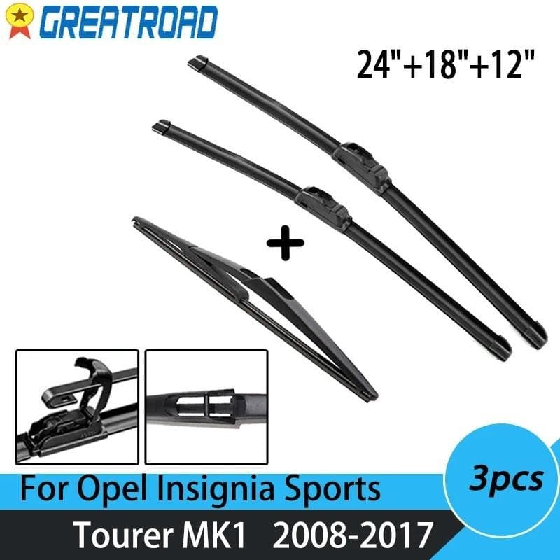 Conjunto De Lâminas De Limpador Dianteiras E Traseiras Para Opel Insignia Sports Tourer MK1 2008 09 10 11 12 13 14 15 16