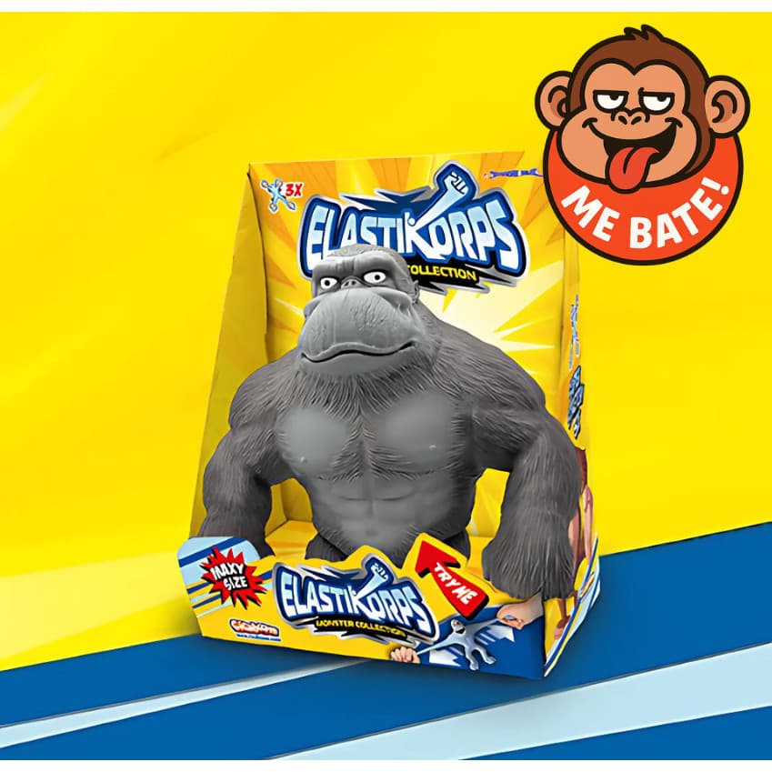 Boneco Gorila Rongee Kong - Alívio do Estresse com Estica e Esmaga: Anti-Stress para Relaxar e Divertir