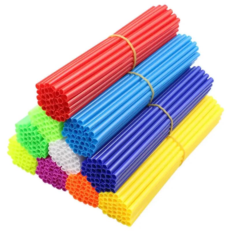 72 Pçs Universal Motocicleta Bicicleta Da Sujeira Roda Aro Capa Falou Skins Envoltório Tubos Aviso Segurança Decoração P