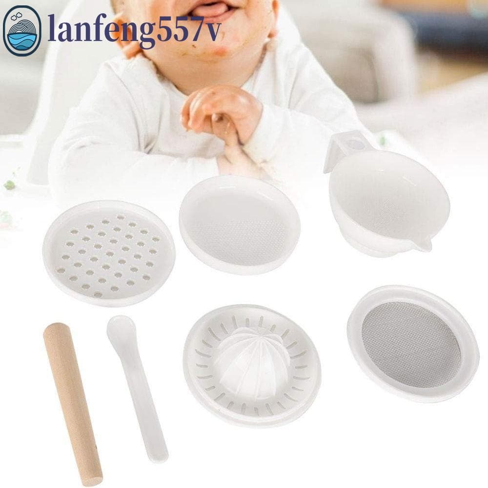 LANFENG Conjunto De Tigela De Moagem De Alimentos , 7 Peças , Kit De Moedor Manual Empilhável De Qualidade Alimentar , E