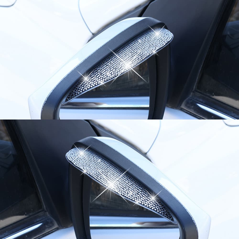 10pc espelho retrovisor do carro bloco de chuva à prova de chuva diamante chuva sobrancelha Anti-reflexo bloco de chuva 