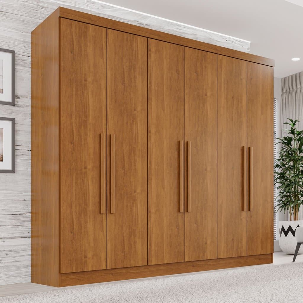 Guarda-Roupa Casal 6 Portas 2 Gavetas França Cinamomo